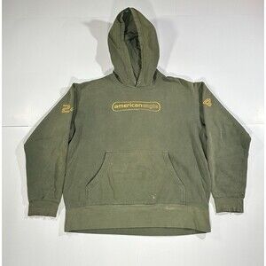 Vintage 90s American Eagle Snowboards Hoodie Skate Surf Y2K Stash Pocket Large
